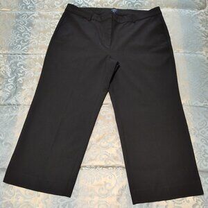 J. Crew Kristyn wide leg cropped black dress pants, Excellent used cond. size 18